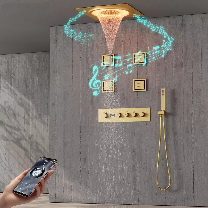 Home Bathroom Spa - Smart LED Shower Set Bathroom Music