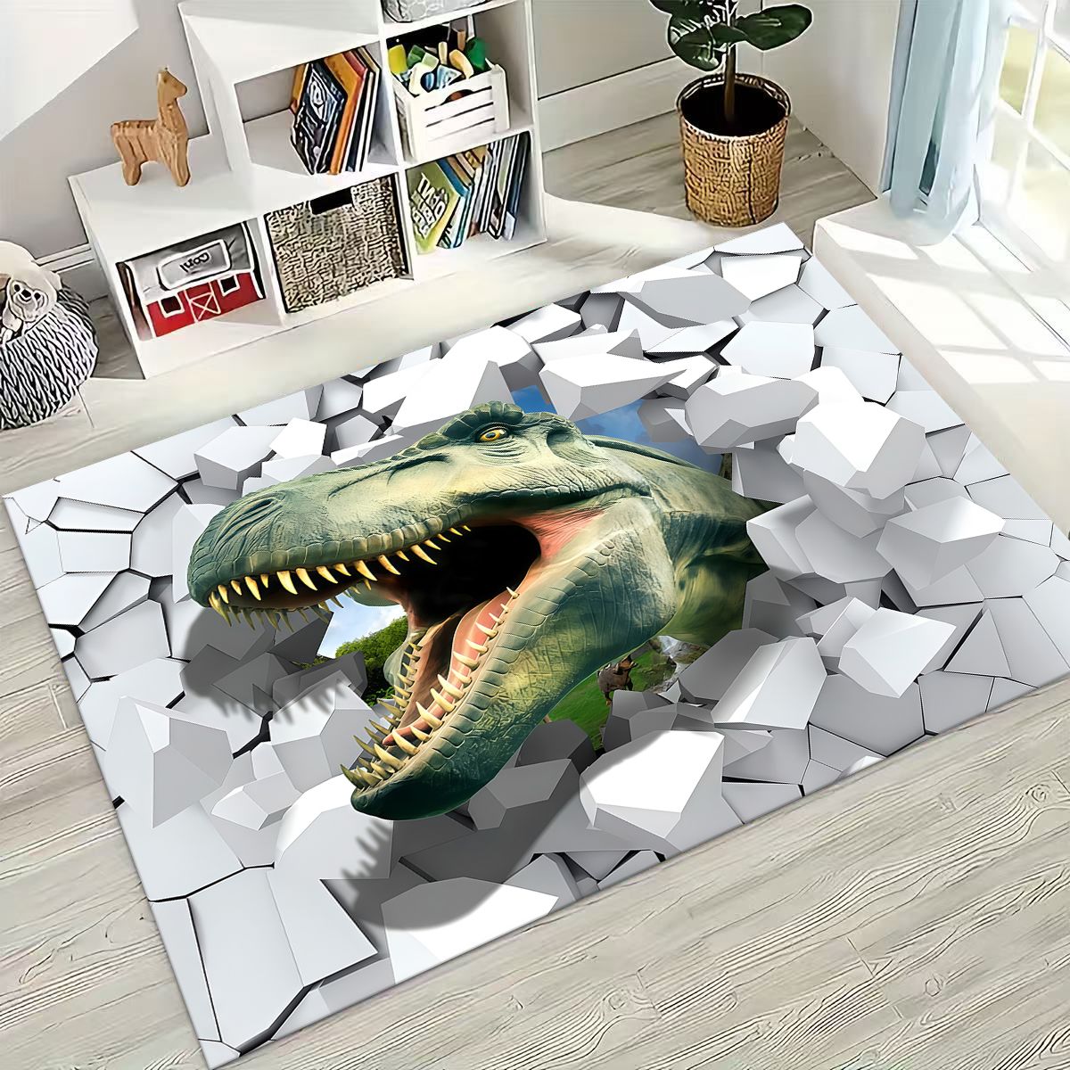 Home Bathroom Break - Illusion Breaking Wall Dinosaur Animal Series