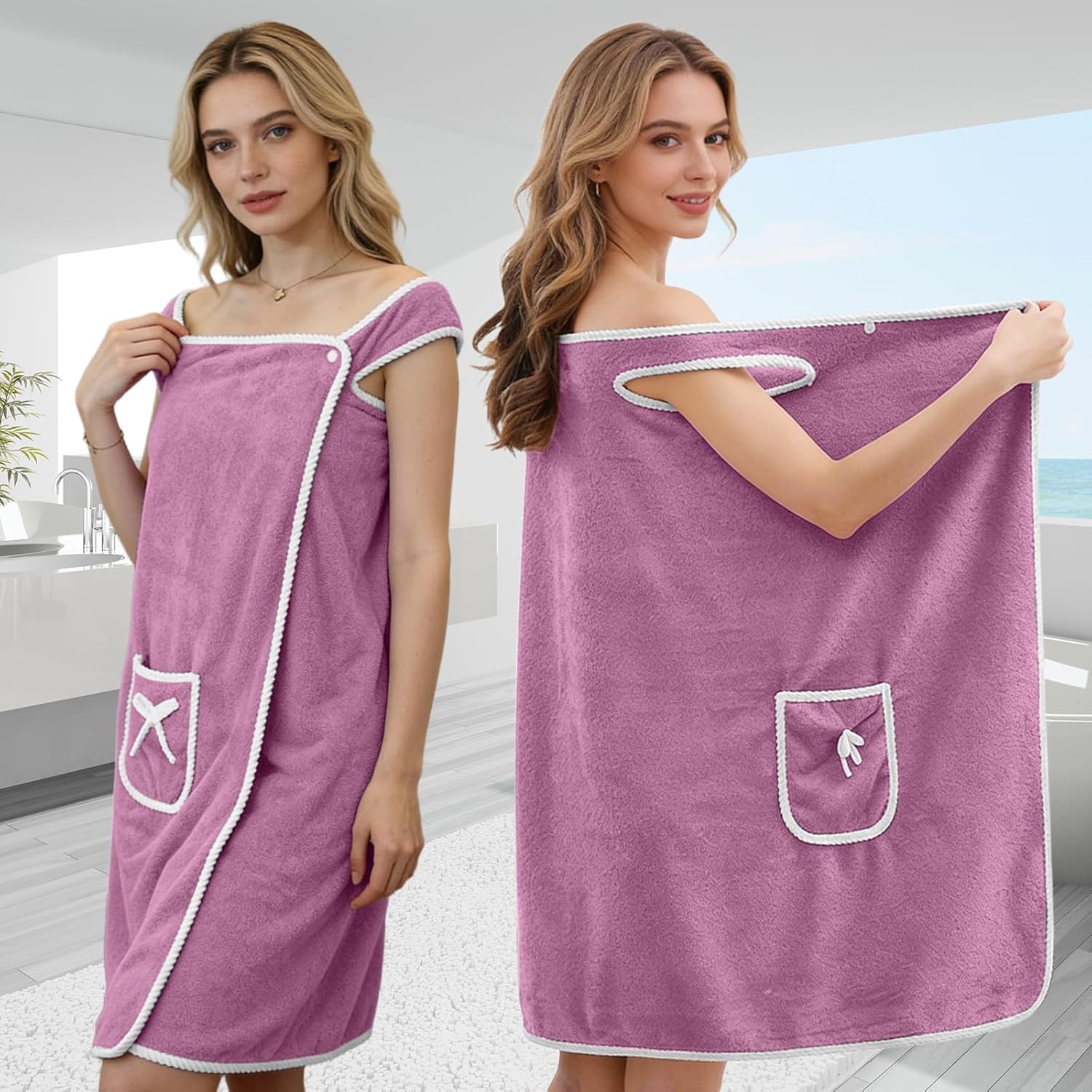 Home Bathroom Spa - Fast Drying Wearable Bath Towels for