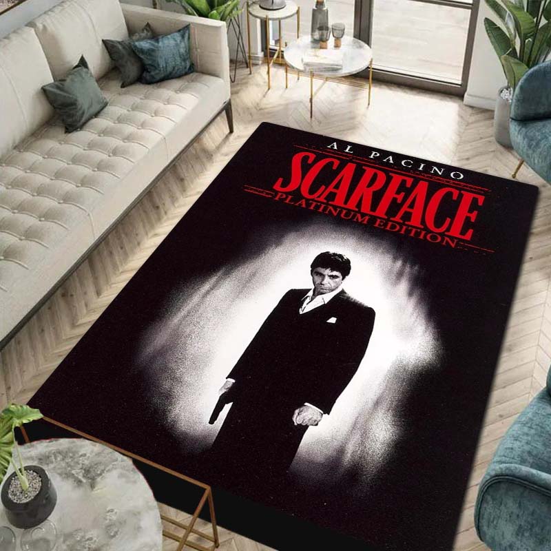 Home Bathroom Movie - Scarface Cult Movie Print Flannel Area