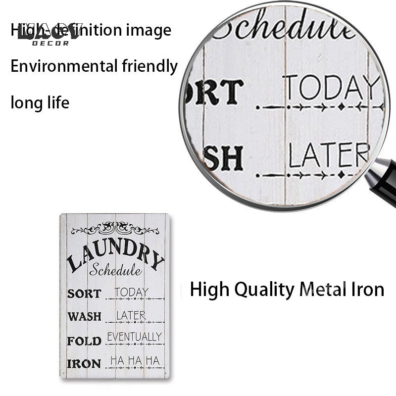 Slogan Metal Tin Sign Laundry  - Home Bathroom Sign recension och pris