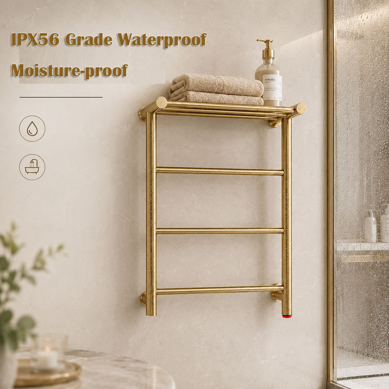 2026 New Gold Wall-Mounted Ele - Towel Warmer Electric recension och pris