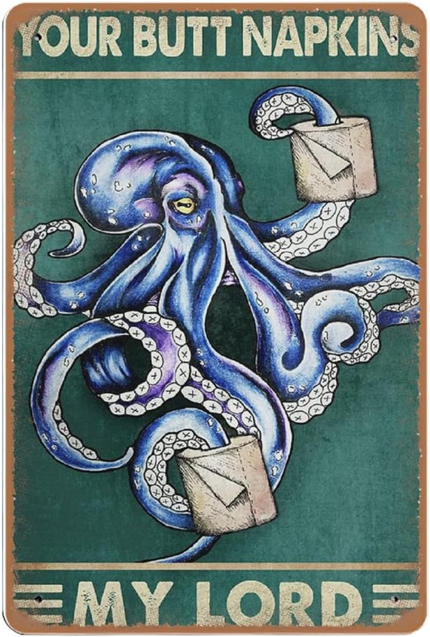 Dreacoss Octopus Vintage tin S - Home Bathroom Sign recension och pris
