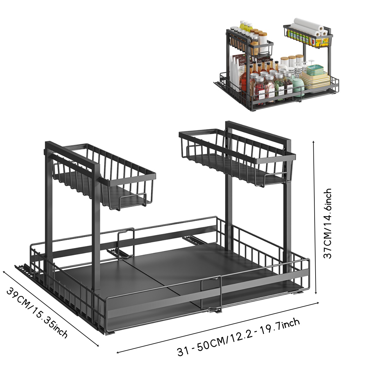2-Tier Expandable Under Sink O - Home Depot Bathroom Sink recension och pris