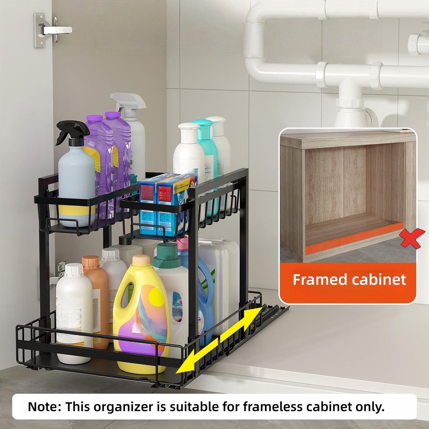 2-Tier Expandable Under Sink O - Home Depot Bathroom Sink recension och pris