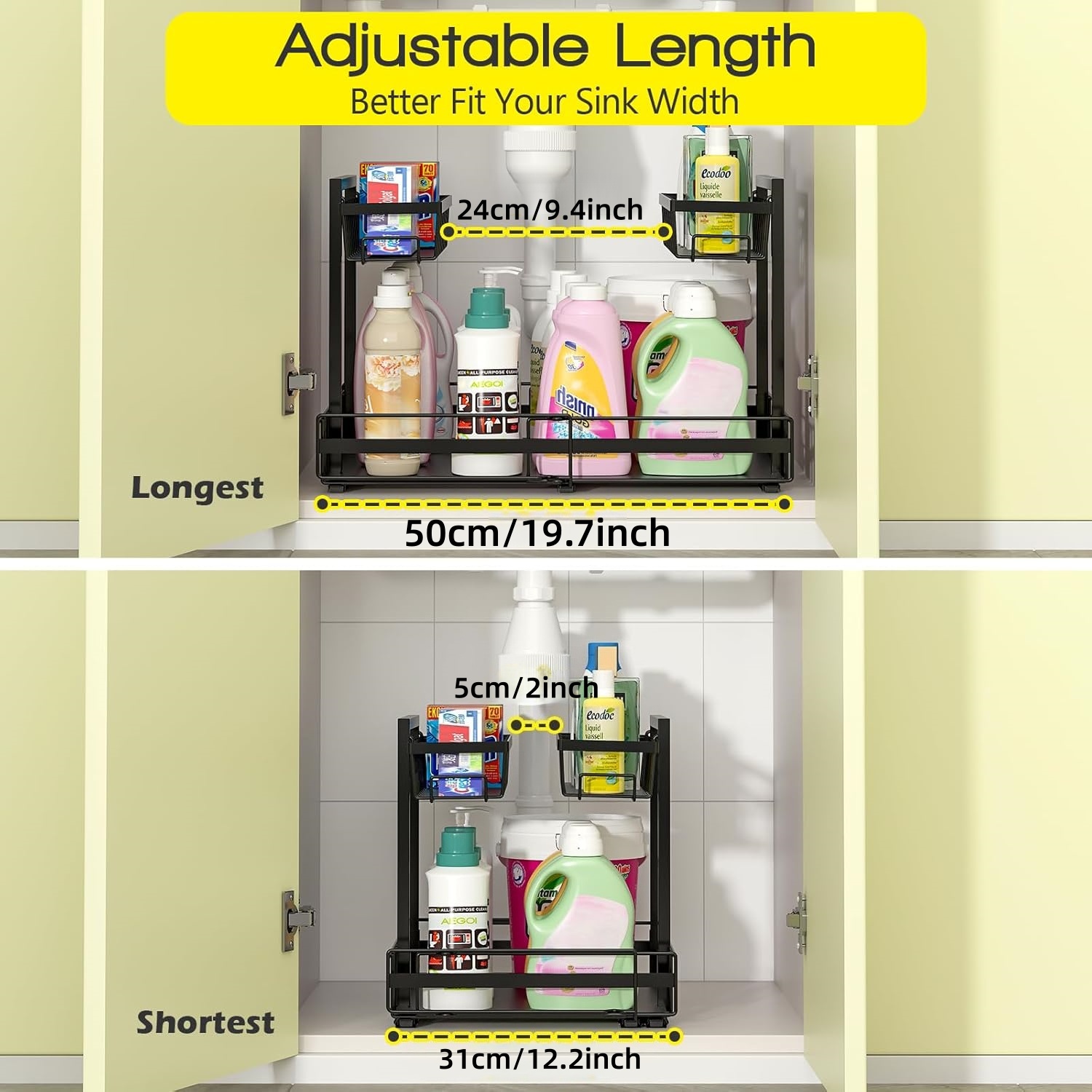 2-Tier Expandable Under Sink O - Home Depot Bathroom Sink recension och pris