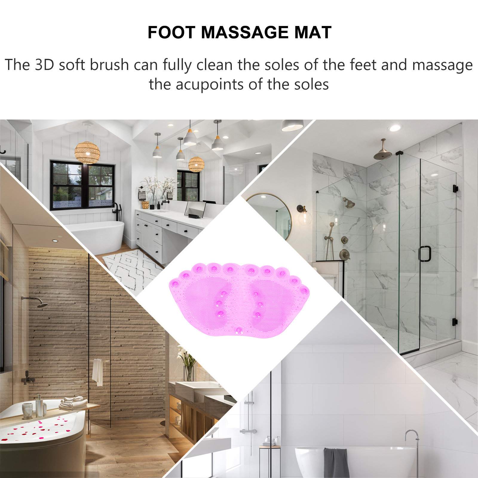 1Pcs Massage Bathing Mat PVC N - Home Bathroom Spa recension och pris