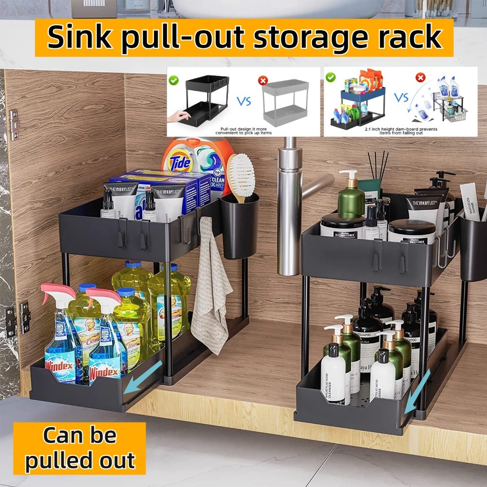 2-Tier Pull Out Under Sink Org - Home Depot Bathroom Sink recension och pris