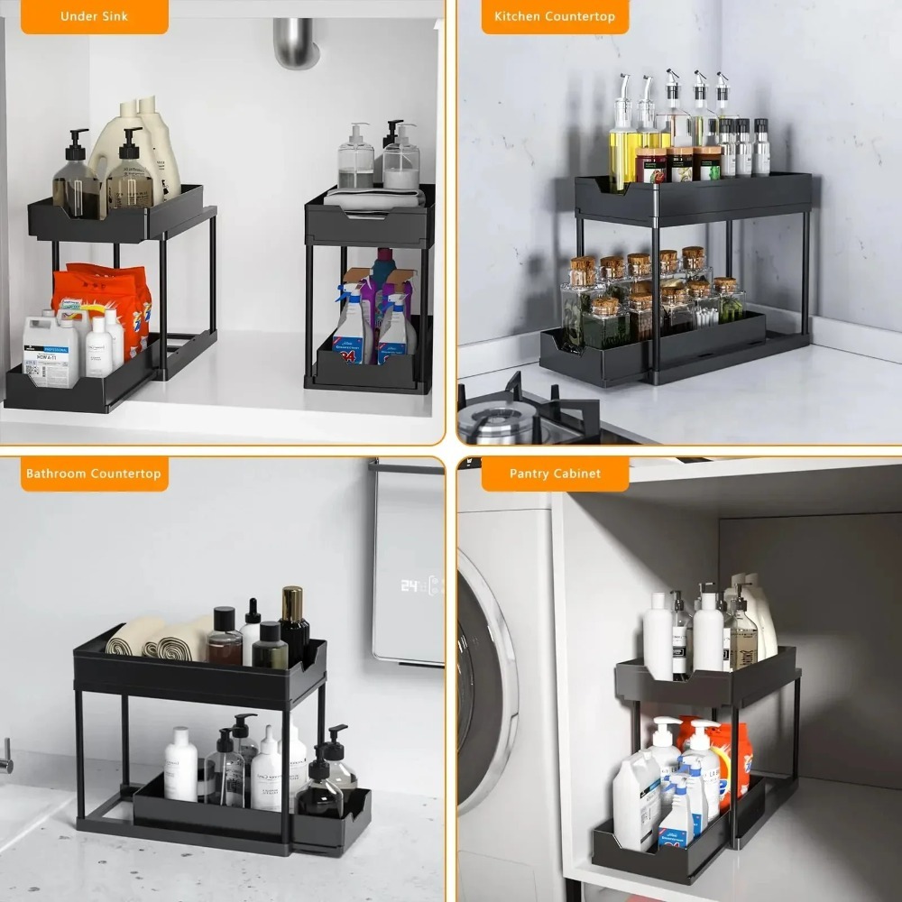 2-Tier Pull Out Under Sink Org - Home Depot Bathroom Sink recension och pris