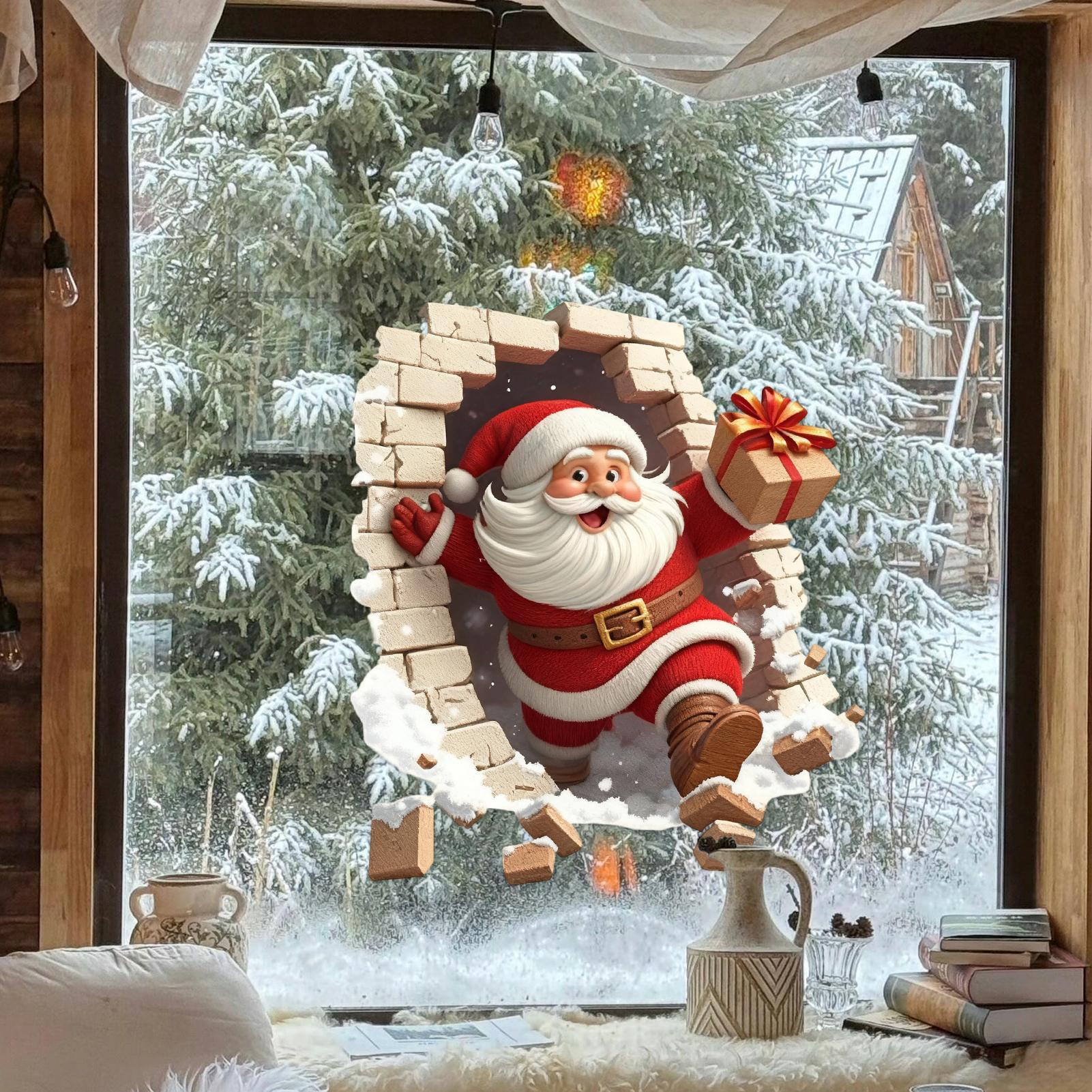 Christmas Santa Wall Decals Ch - Home Bathroom Break recension och pris