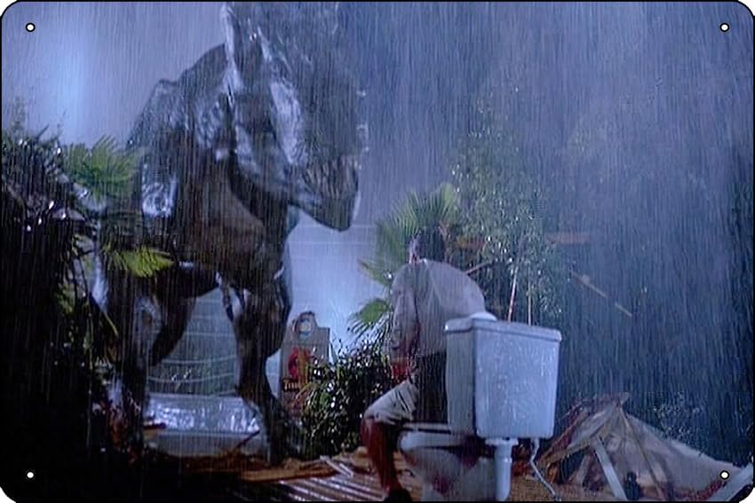 The Jurassic Funny Bathroom Ph - Home Bathroom Sign recension och pris