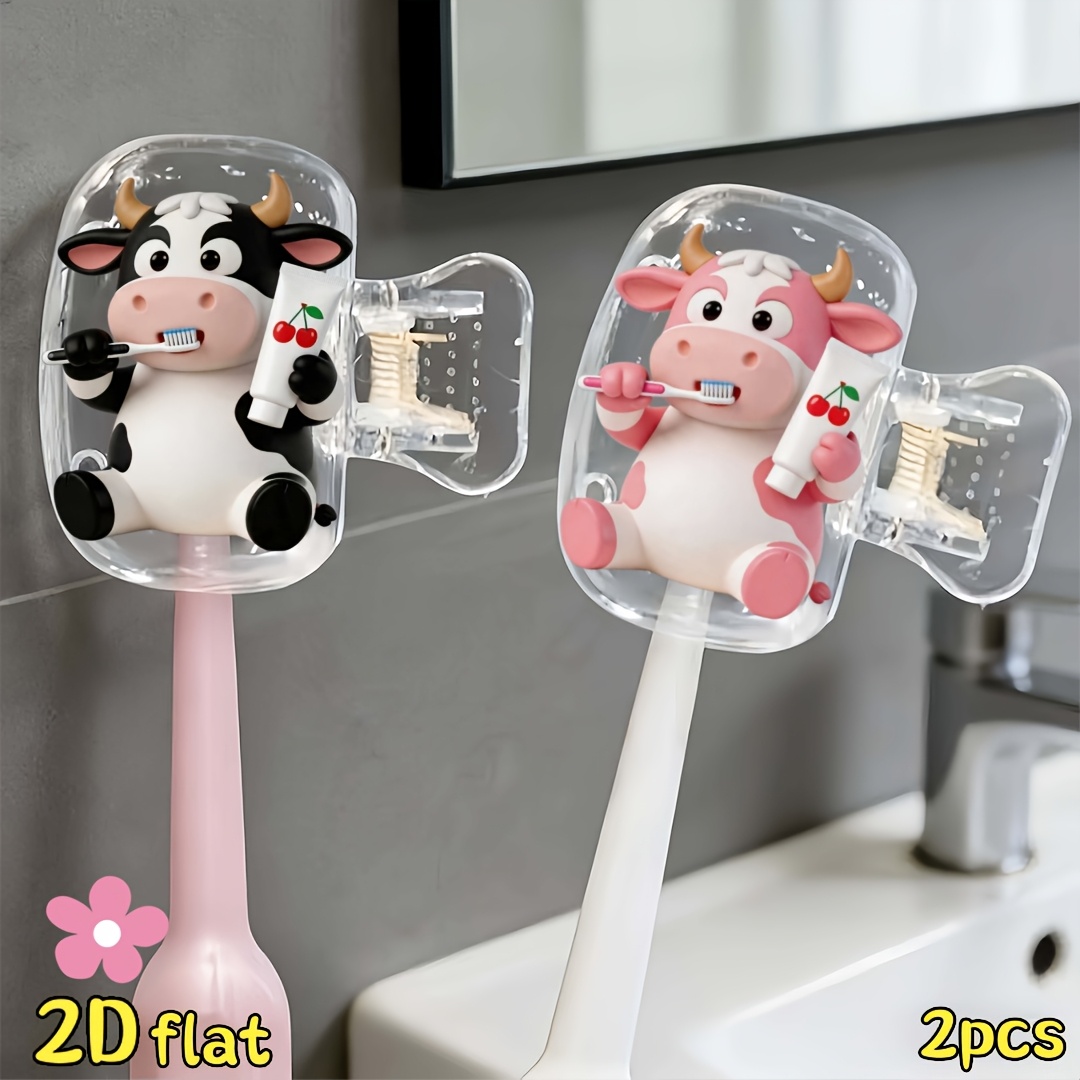 2pcs Cow Toothbrush Holder Tra - Home Bathroom Essentials recension och pris