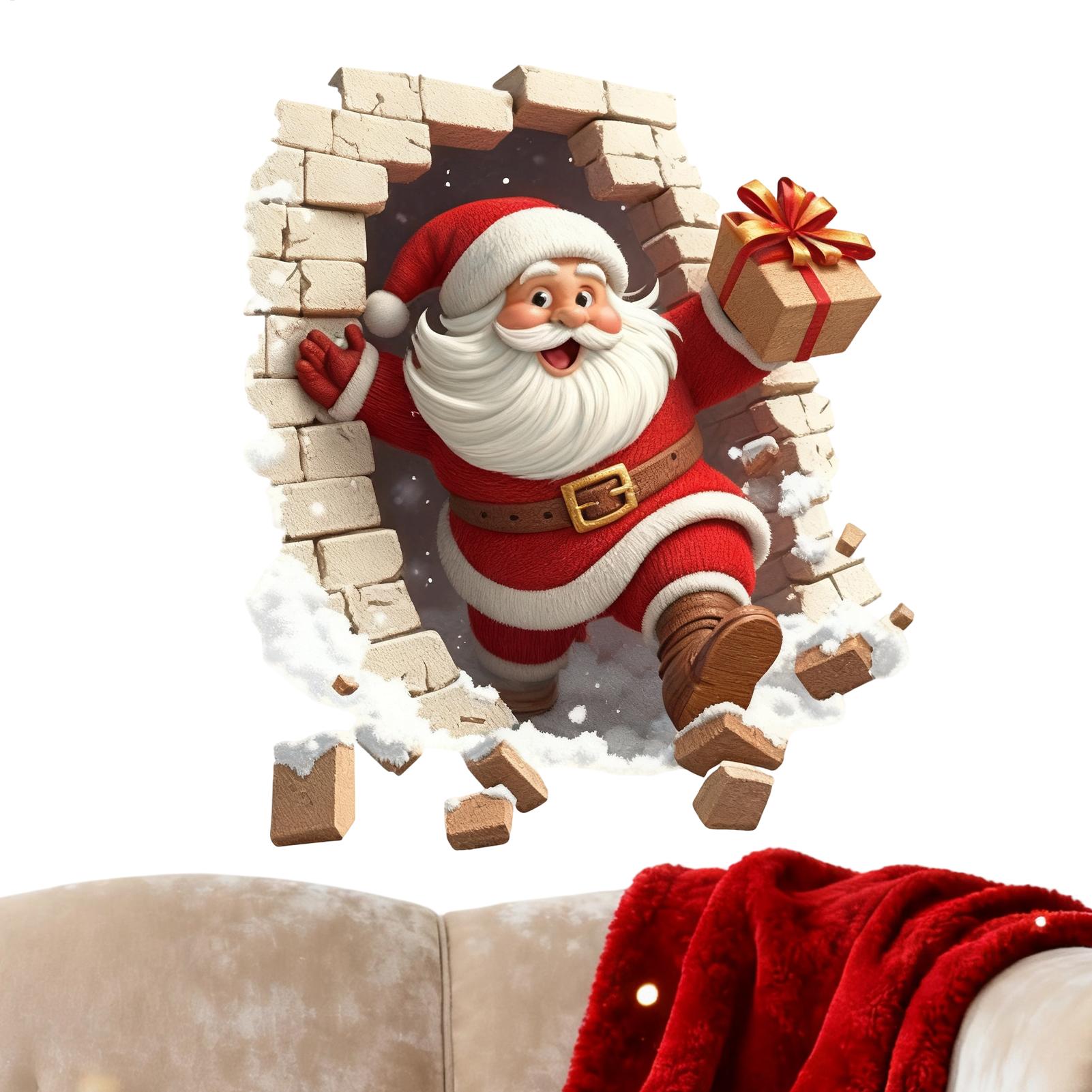 Santa Wall Stickers Santa Clau - Home Bathroom Break recension och pris