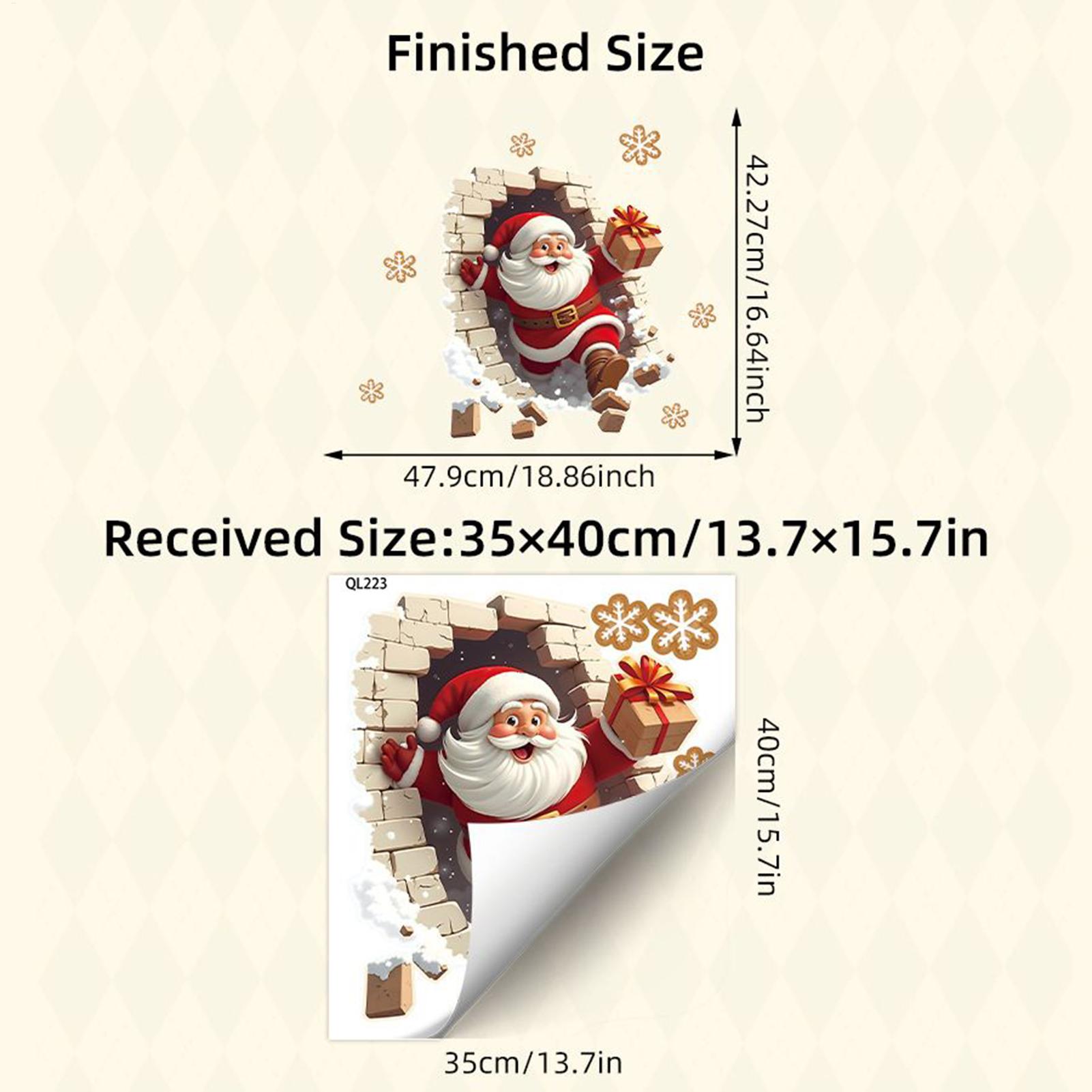 Santa Wall Stickers Santa Clau - Home Bathroom Break recension och pris