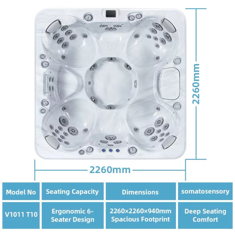 Freestanding Whirlpool Massage - Home Bathroom Spa recension och pris