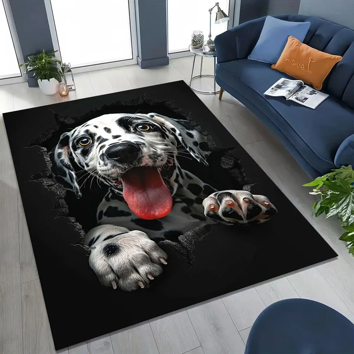 3D Illusion Breaking Wall Dog  - Home Bathroom Break recension och pris