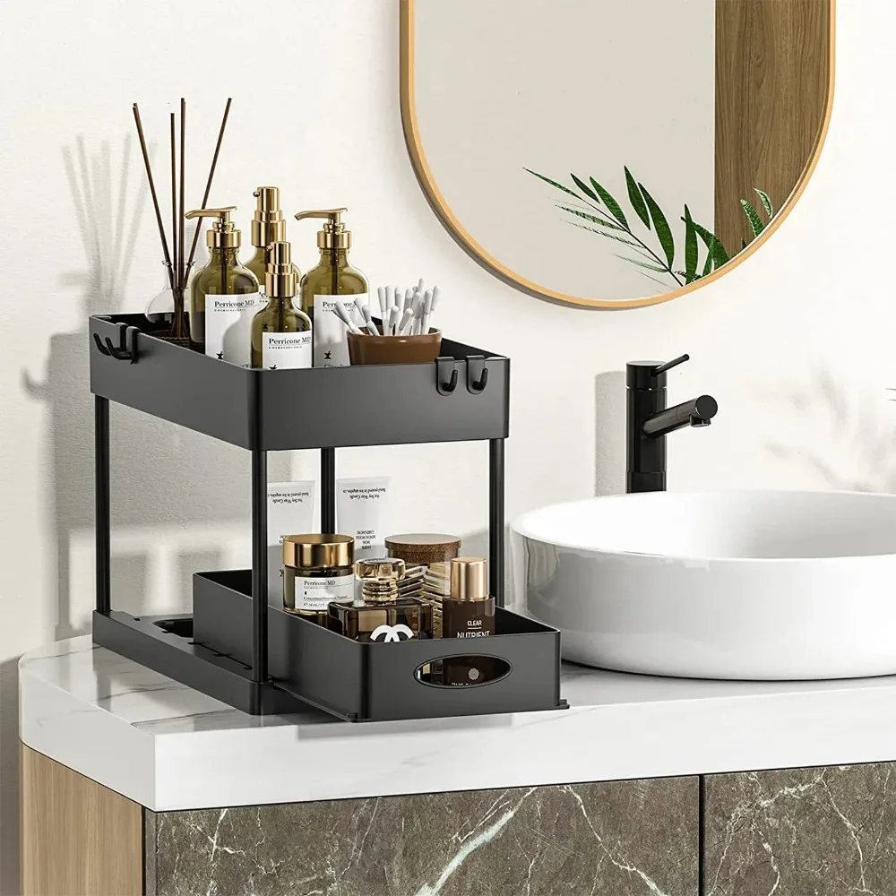 2 Tier Under Sink Sliding Stor - Home Depot Bathroom Sink recension och pris