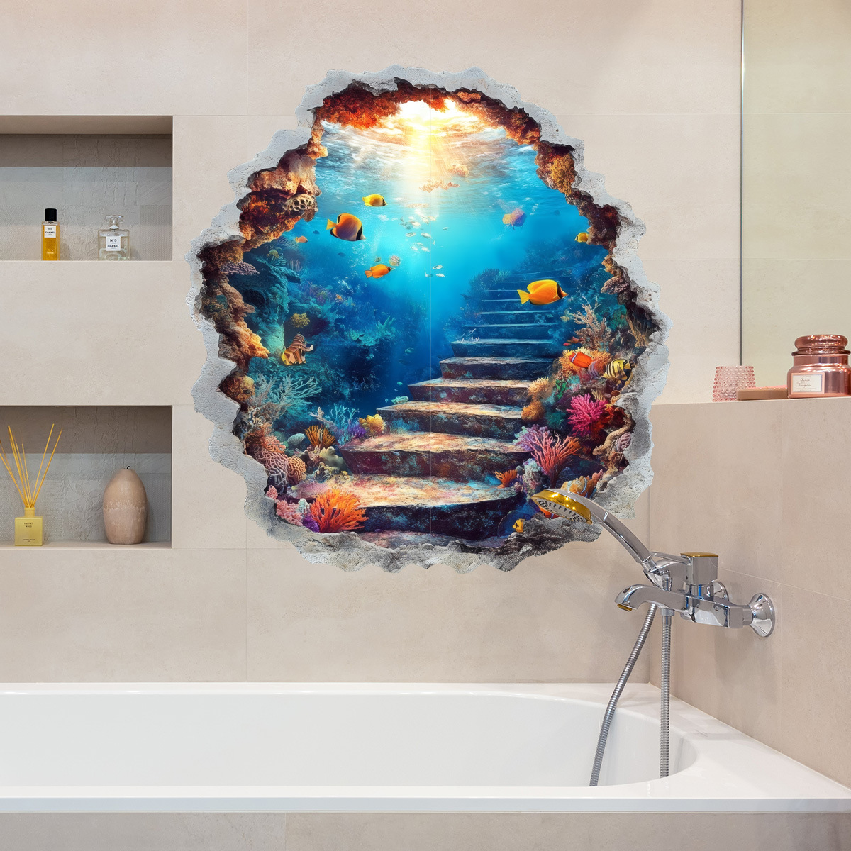 3D Underwater World Dolphin Br - Home Bathroom Break recension och pris